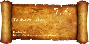 Taubert Alex névjegykártya